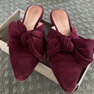 Madewell Pinot Noir Bow Mules